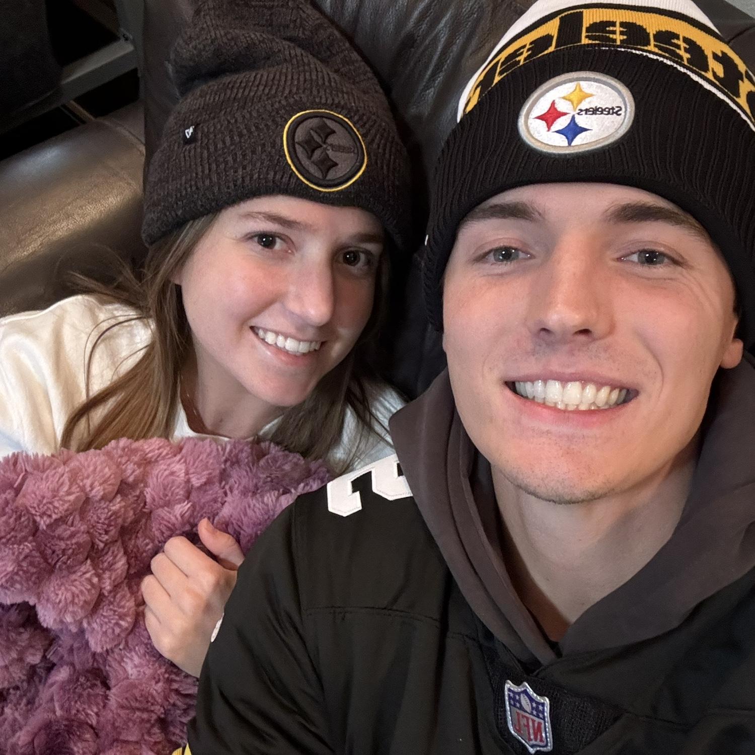Watching so many Steelers games together!