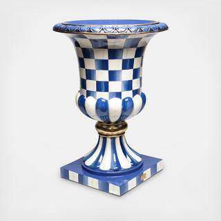 Royal Check Pedestal Urn