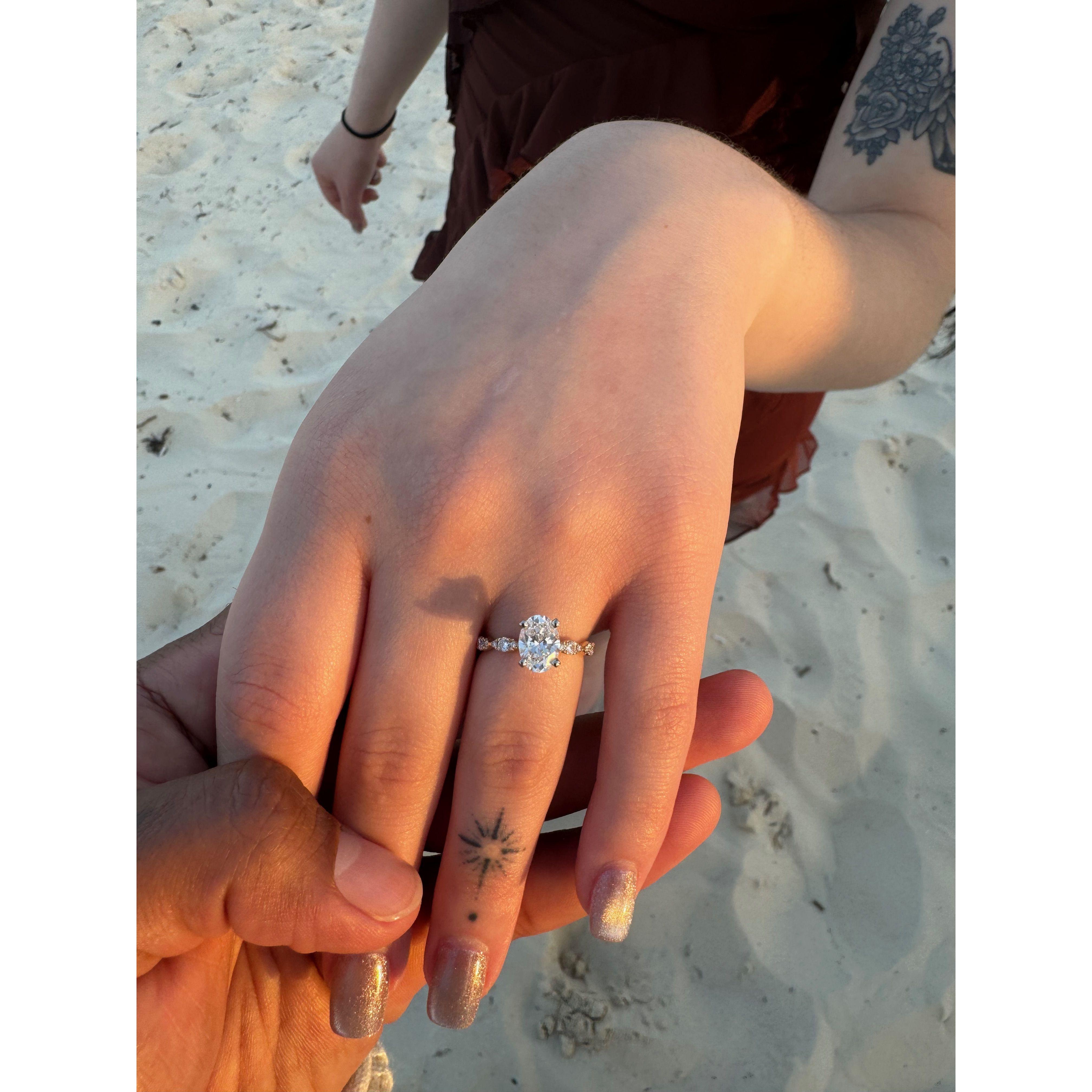 When he popped the question!