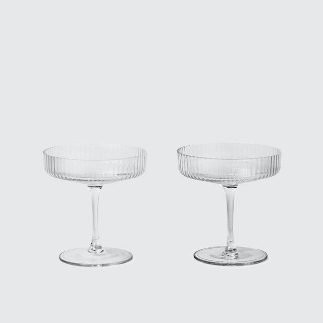 Ripple Champagne Saucers, Set of 2