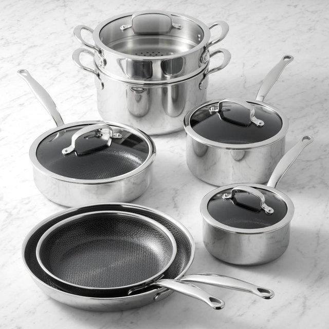 GreenPan™ Premiere Max Stainless-Steel Ceramic Nonstick Hybrid 11-Piece Cookware Set