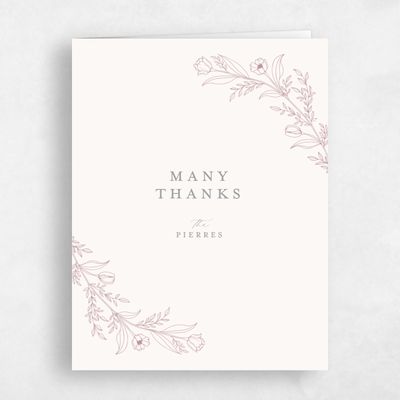 Dusty Rose, Pink Wedding Thank You - Seraphine Portrait