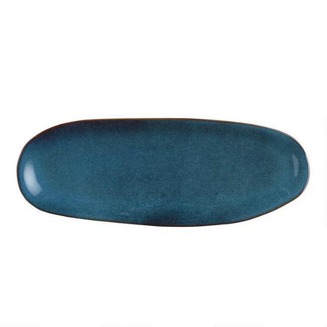 Indigo Organic Reactive Glaze Serving Platter