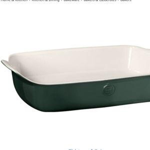 Emile Henry 13" X 9" Rectangular Baker - Evergreen