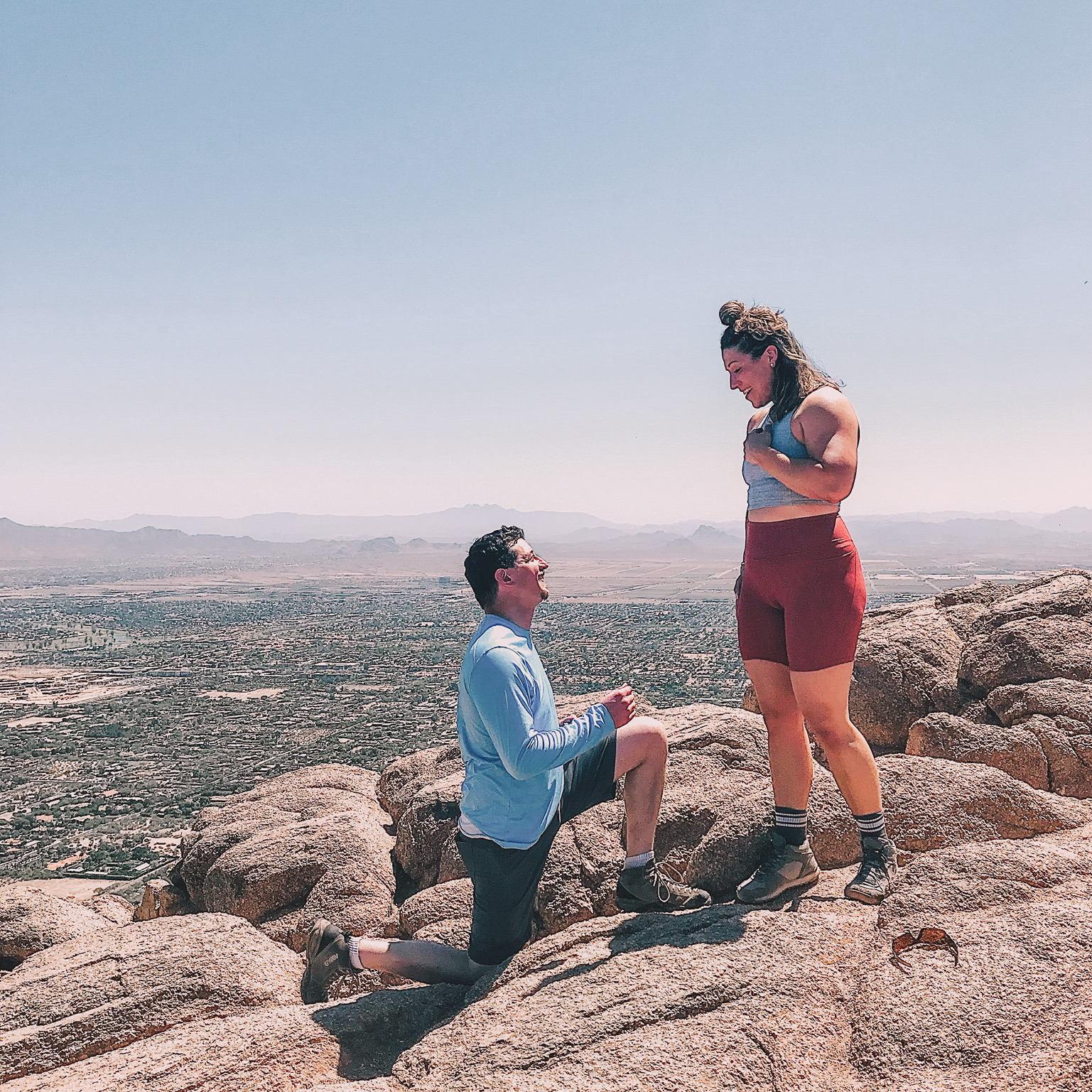 The proposal on top of Camelback in Phoenix!