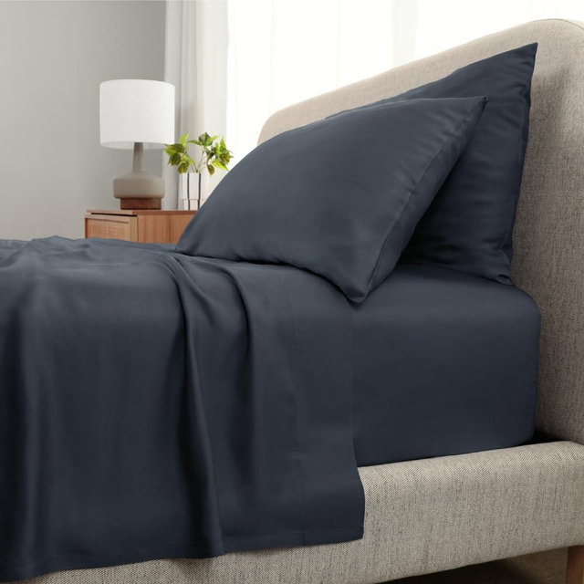 Cariloha Aloha Soft 4-Piece Sheet Set | Cape Blue | King | Viscose Material | Allergy Resistant, Thermal-Regulating & Extra Soft