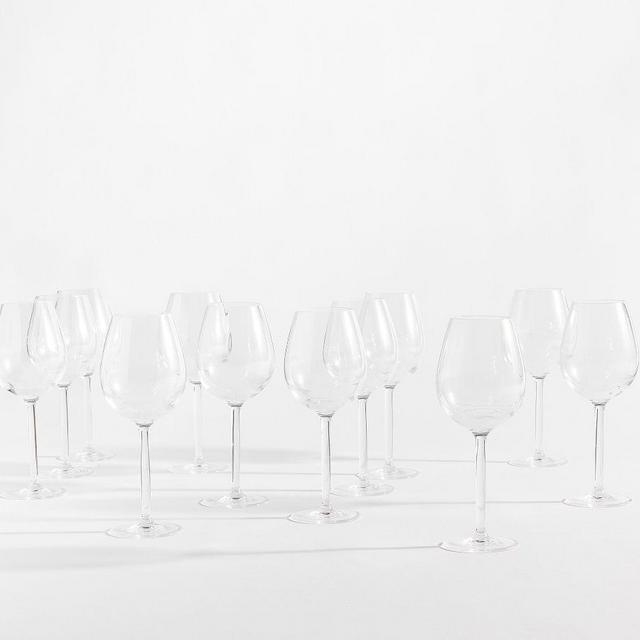 Caterer's Box Outdoor Wine Stem Glasses, Set of 12 - Clear