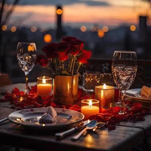 Dinner on our Honeymoon