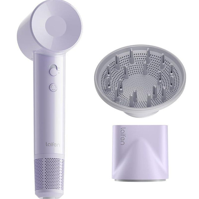 Laifen SE Lite Hair Dryer, Negative Ionic Blow Dryer with 100,000 RPM Brushless Motor for Fast Drying, High-Speed Low Noise Thermo-Control Hair Dryer with Lightweight Design and 2 Nozzles