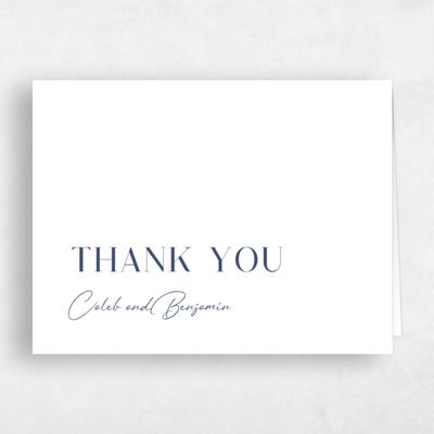 Navy, Blue Wedding Thank You - Latona Landscape Letterpress