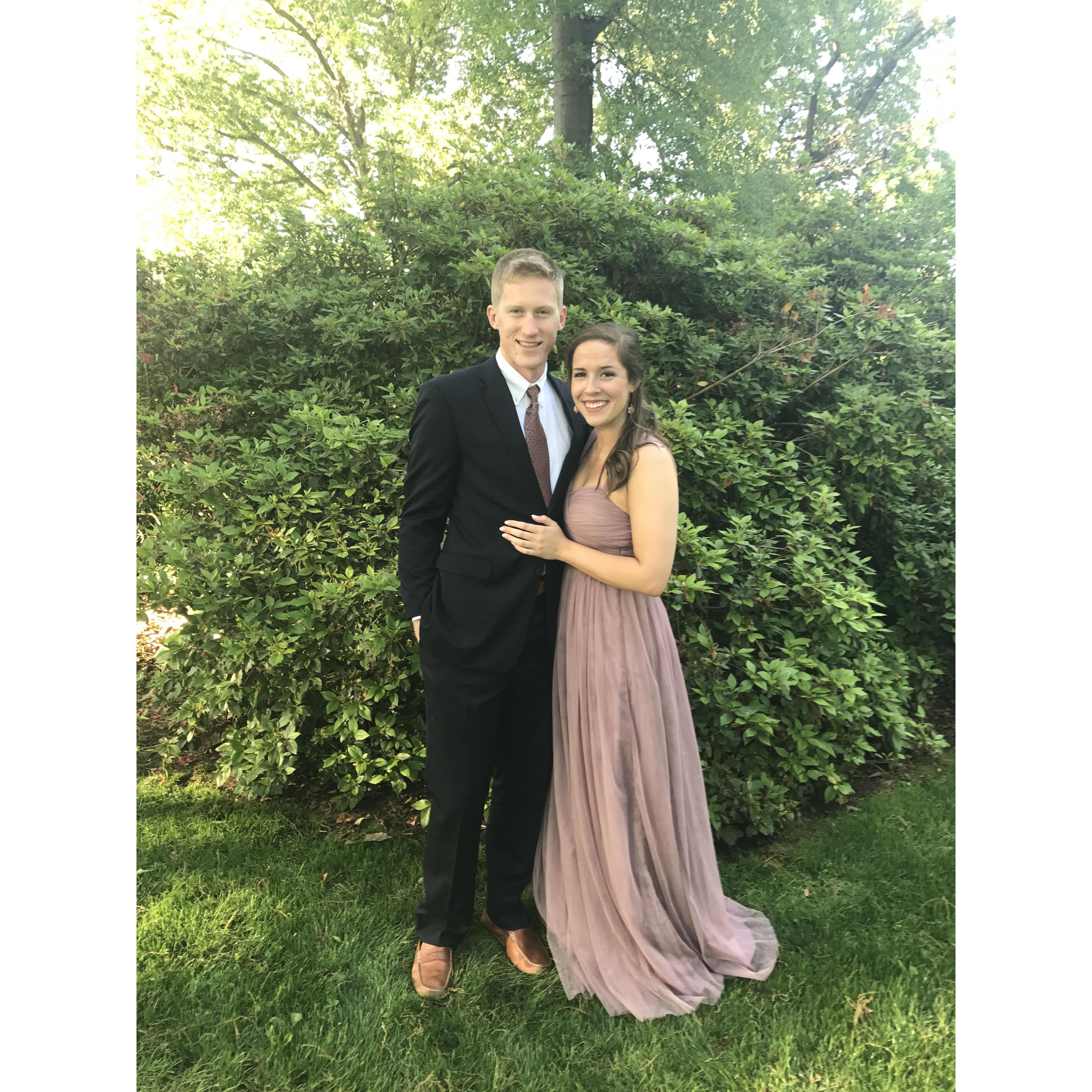 The next time we will be this dressed up is when we say "I do"!