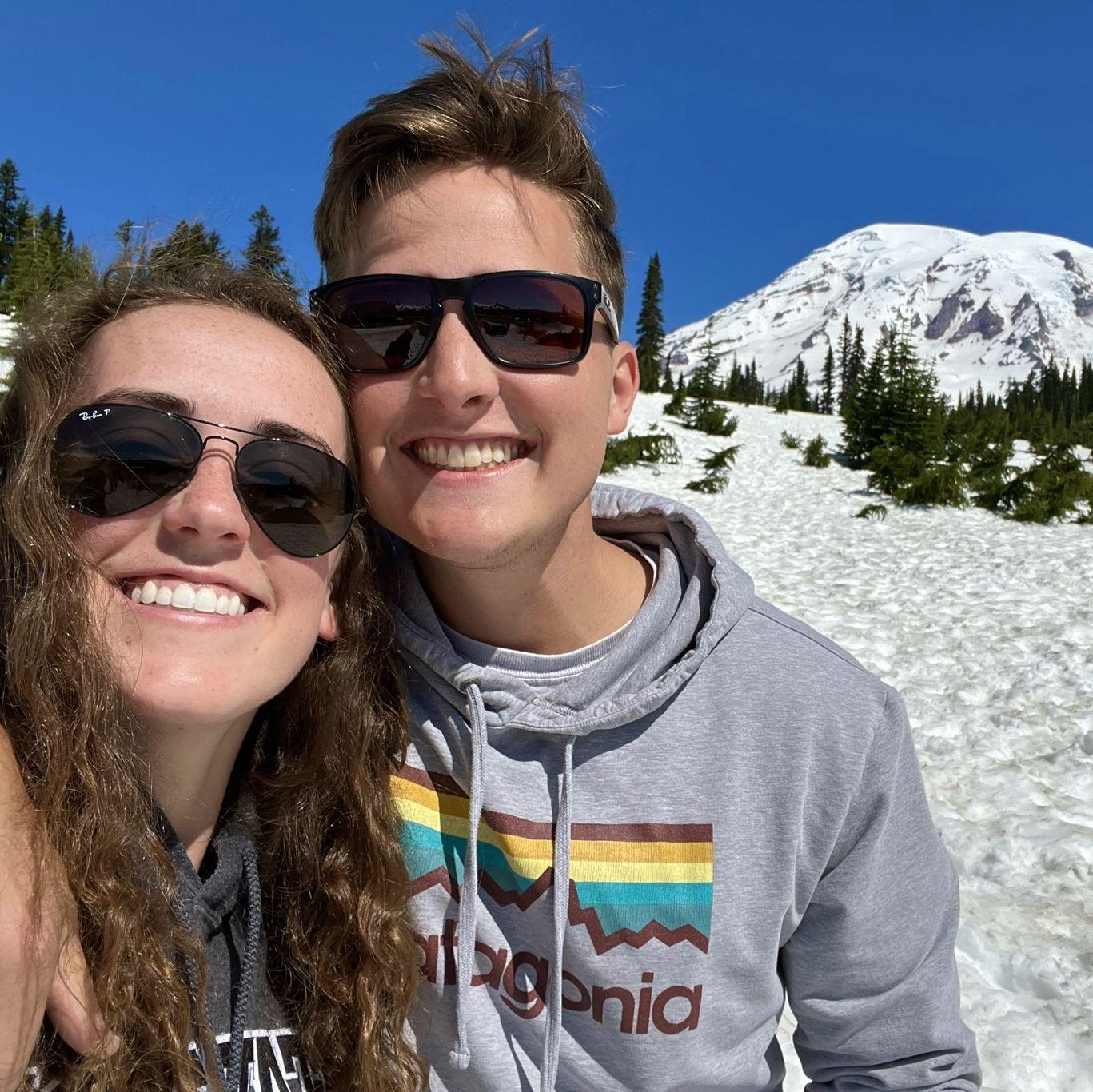 Visiting Mount Rainier before either lived in WA