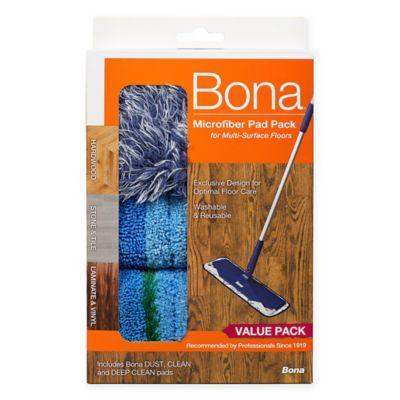 Bona® 3-Pack Microfiber Cleaning Pads in Blue