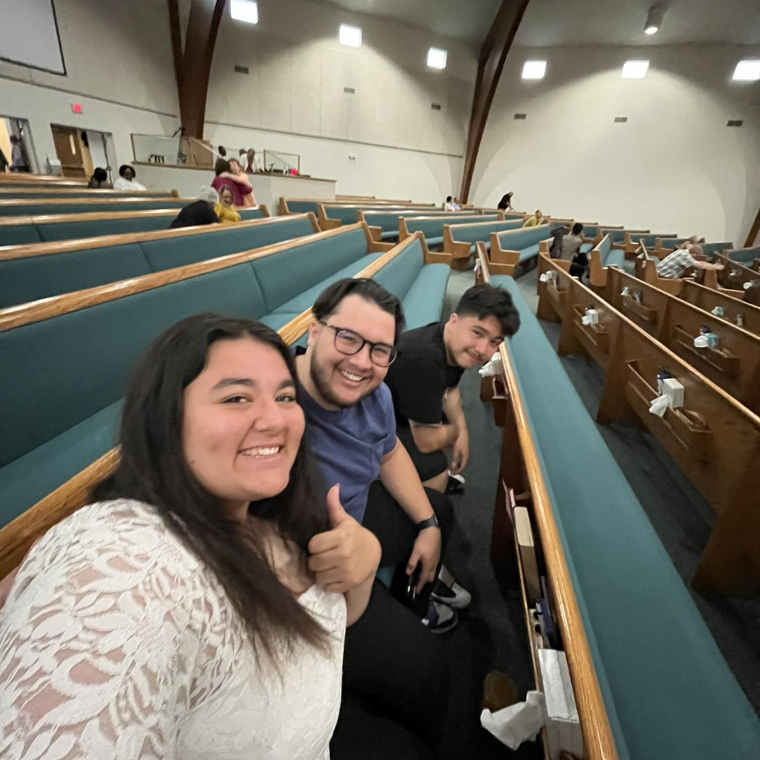 We went to church on our trip to St. Michigan with our good friend Esteban!