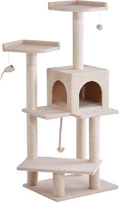Frisco Deluxe 57-in Cat Tree, Cream