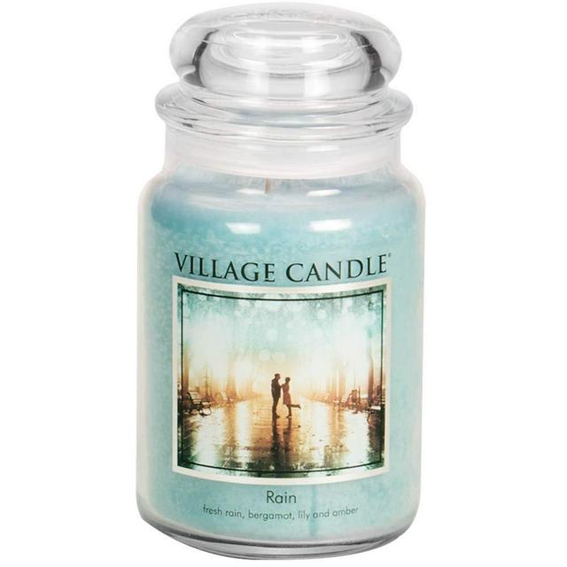 Village Candle Rain 26 oz Glass Jar Scented Candle, Large