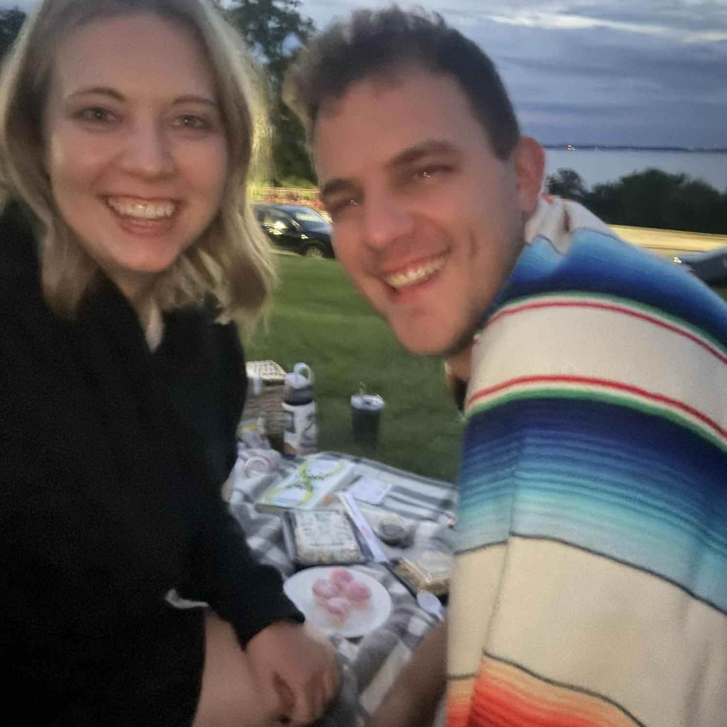 Having a picnic on Observatory Hill in Madison. This is the same spot we would eventually get engaged! 🧺