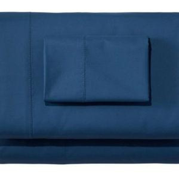 280-Thread-Count Pima Cotton Percale Sheet Set in Mariner Blue