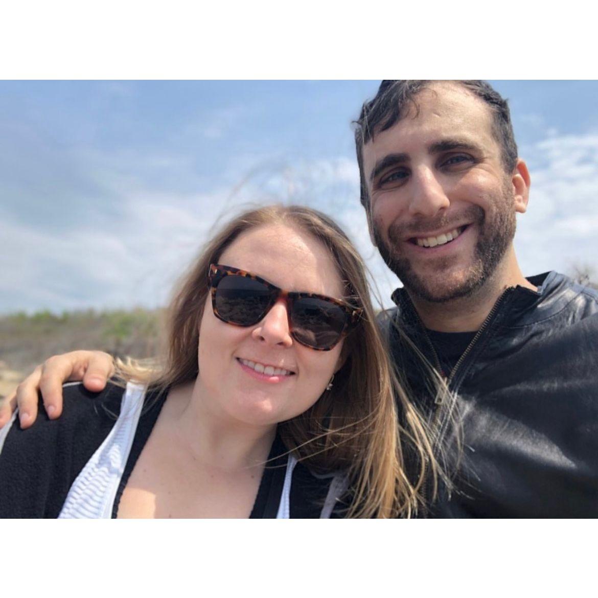 Our first selfie, taken in Rockport