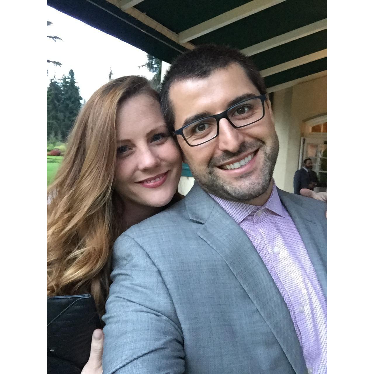 In Seattle, decked out for a friend's wedding.