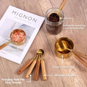Gold Measuring Cups and Spoons -(8 Piece)