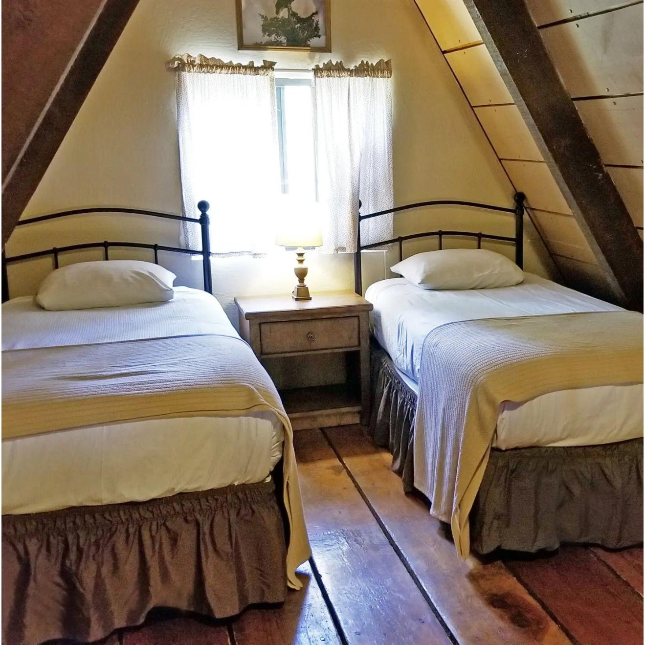 Two Twin beds in upper loft