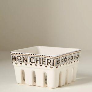 The Bistro Tile Stoneware Berry Basket