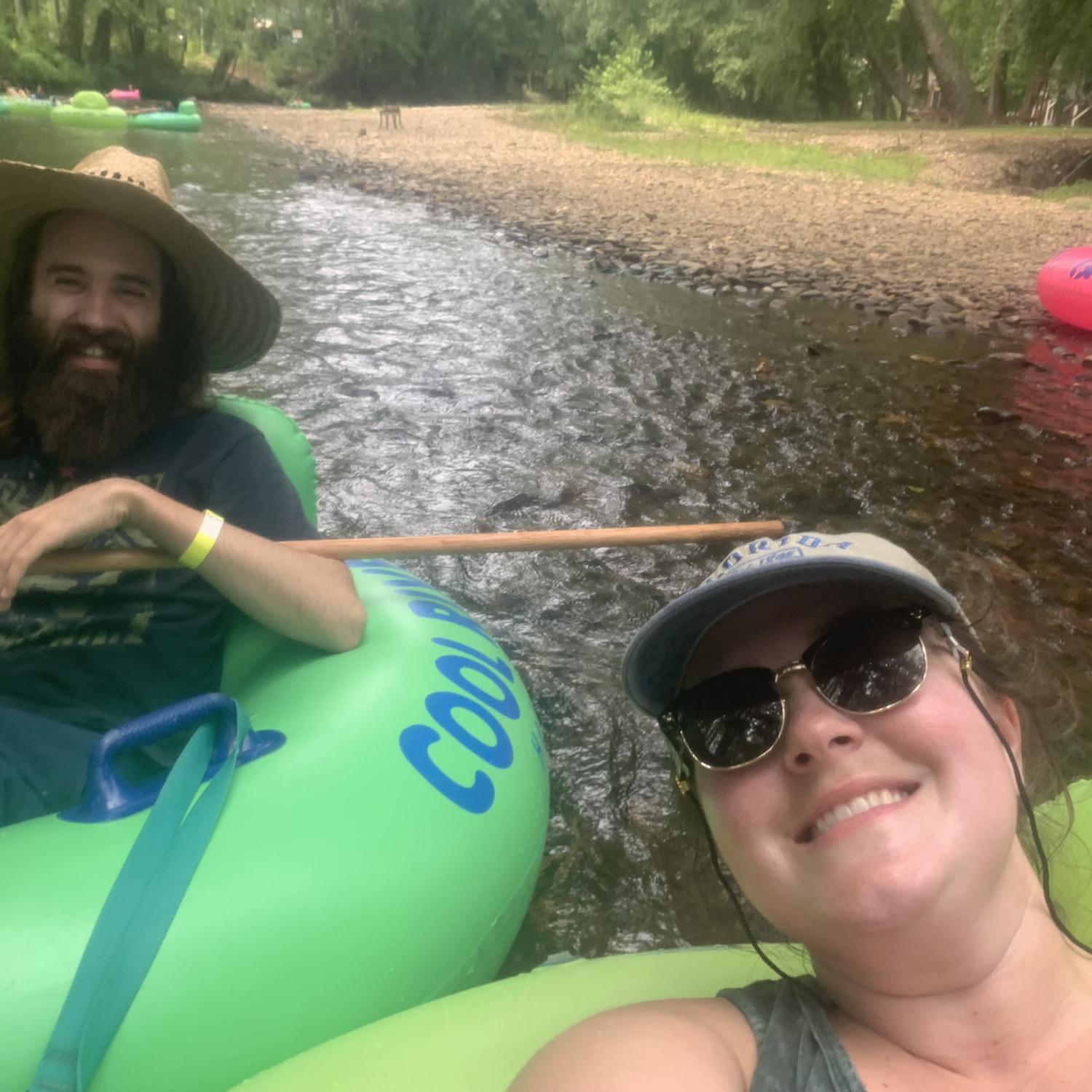Our four year anniversary, tubbing down the Chathoochee River!! August 27, 2023