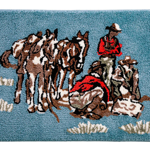 Settler Jacquard Bath & Kitchen Rug | Paseo Road by HiEnd Accents
