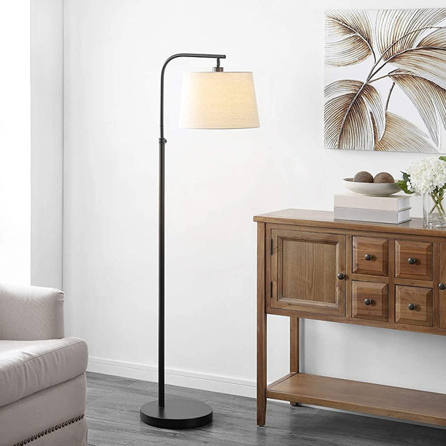 Safavieh FLL4085A Lighting Collection Winley Oil Rubbed Bronze Adjustable 65-inch (LED Bulb Included) Floor Lamps