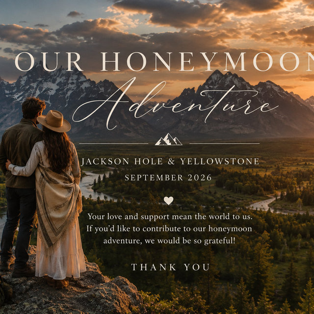 Wyoming Wilderness Honeymoon