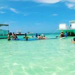 Boat out to the island’s sandbar