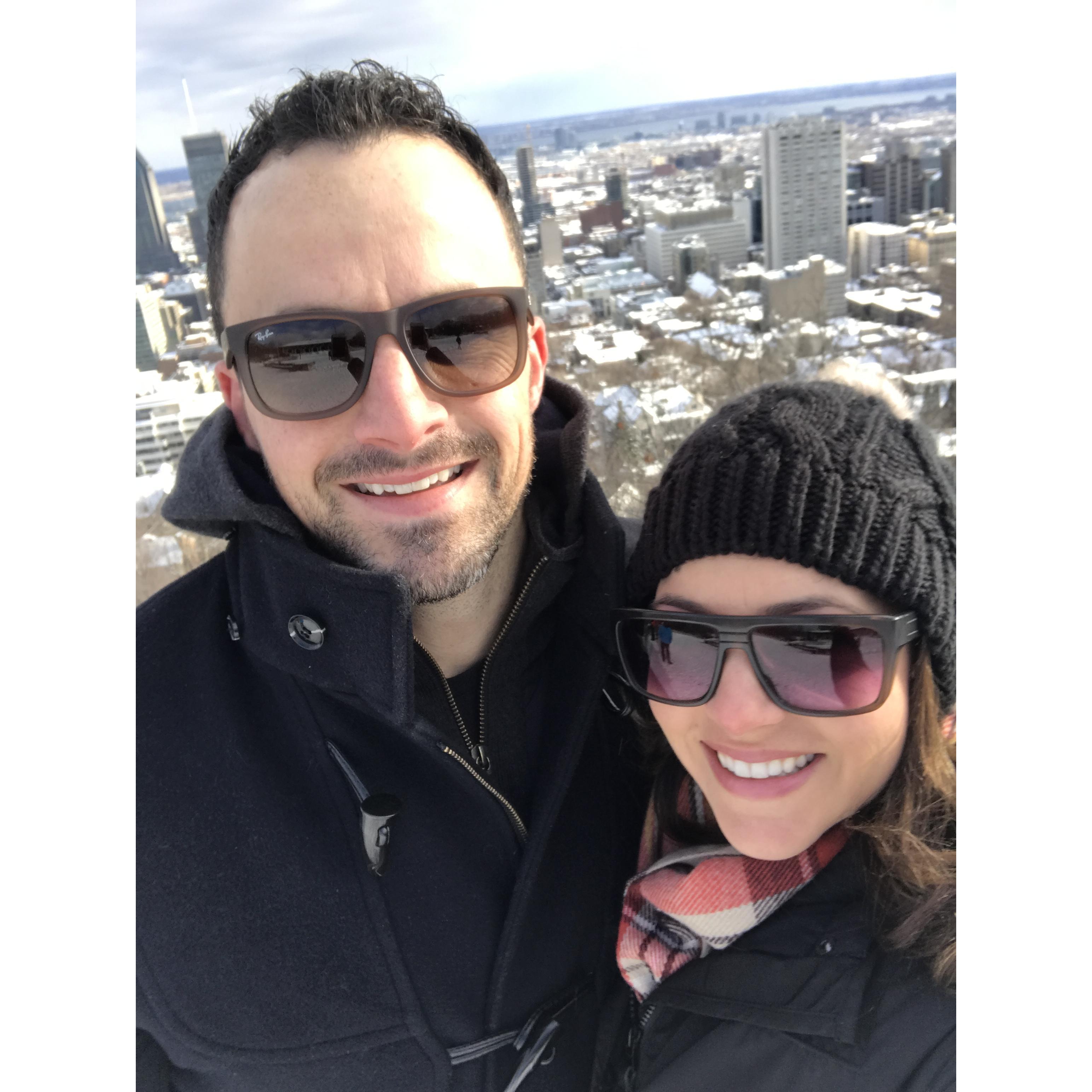 Look out point on Mount Royal on Danielle's first trip to Montreal.
