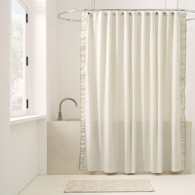Fleur Shower Curtain, 72x74, Celadon