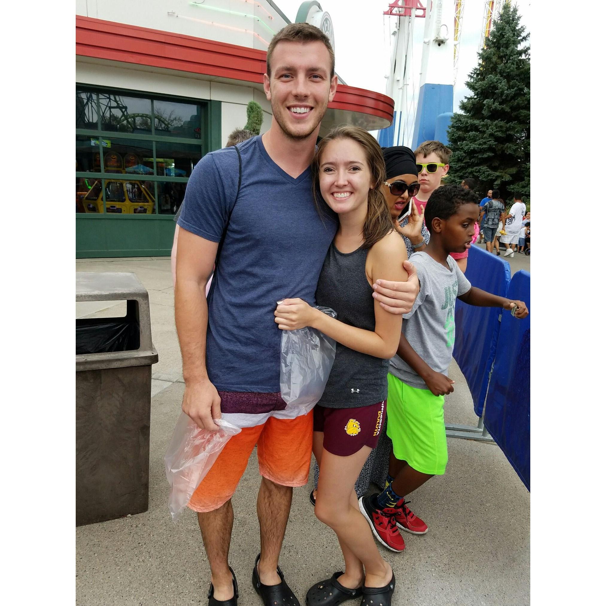 2016. 
This was our first trip to Valley Fair after Jay came back from his trip to Maryland. 
Fun Fact: This was our first "official" picture together!