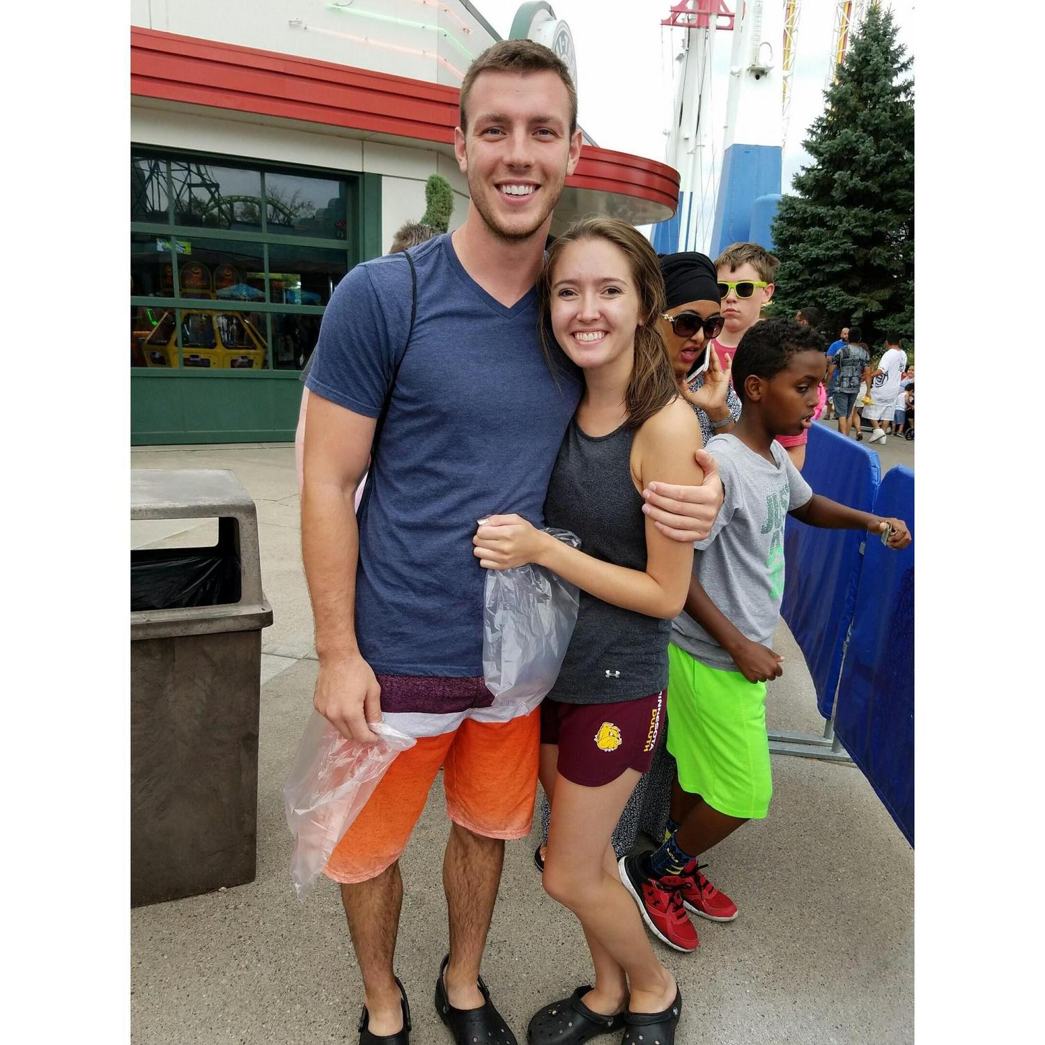 2016. 
This was our first trip to Valley Fair after Jay came back from his trip to Maryland. 
Fun Fact: This was our first "official" picture together!