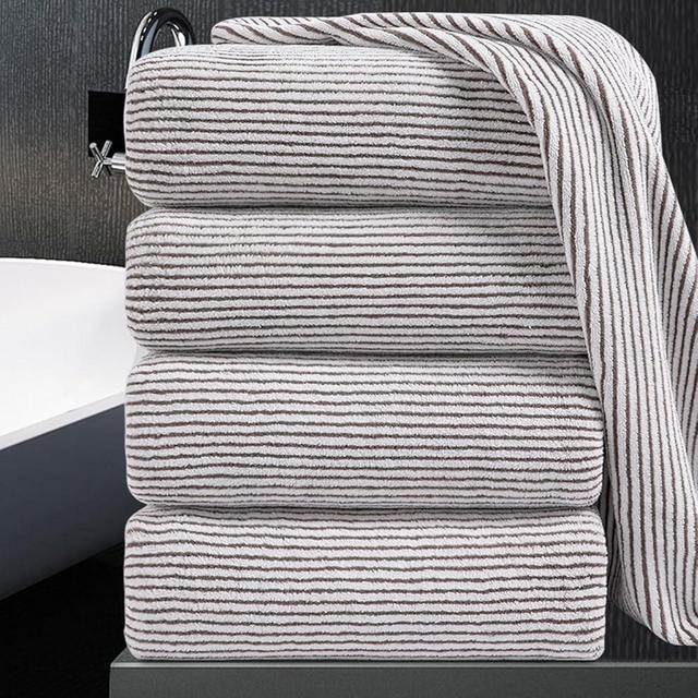 4 Piece Bath Towel Set 35"x70"Oversized Bath Towel for Bathroom Ultra Soft Fluffy Extra Large Bath Sheet Luxury Premium Bathroom Towel Highly Absorbent Quick Dry Shower Towel for Hotel Spa,Brown White