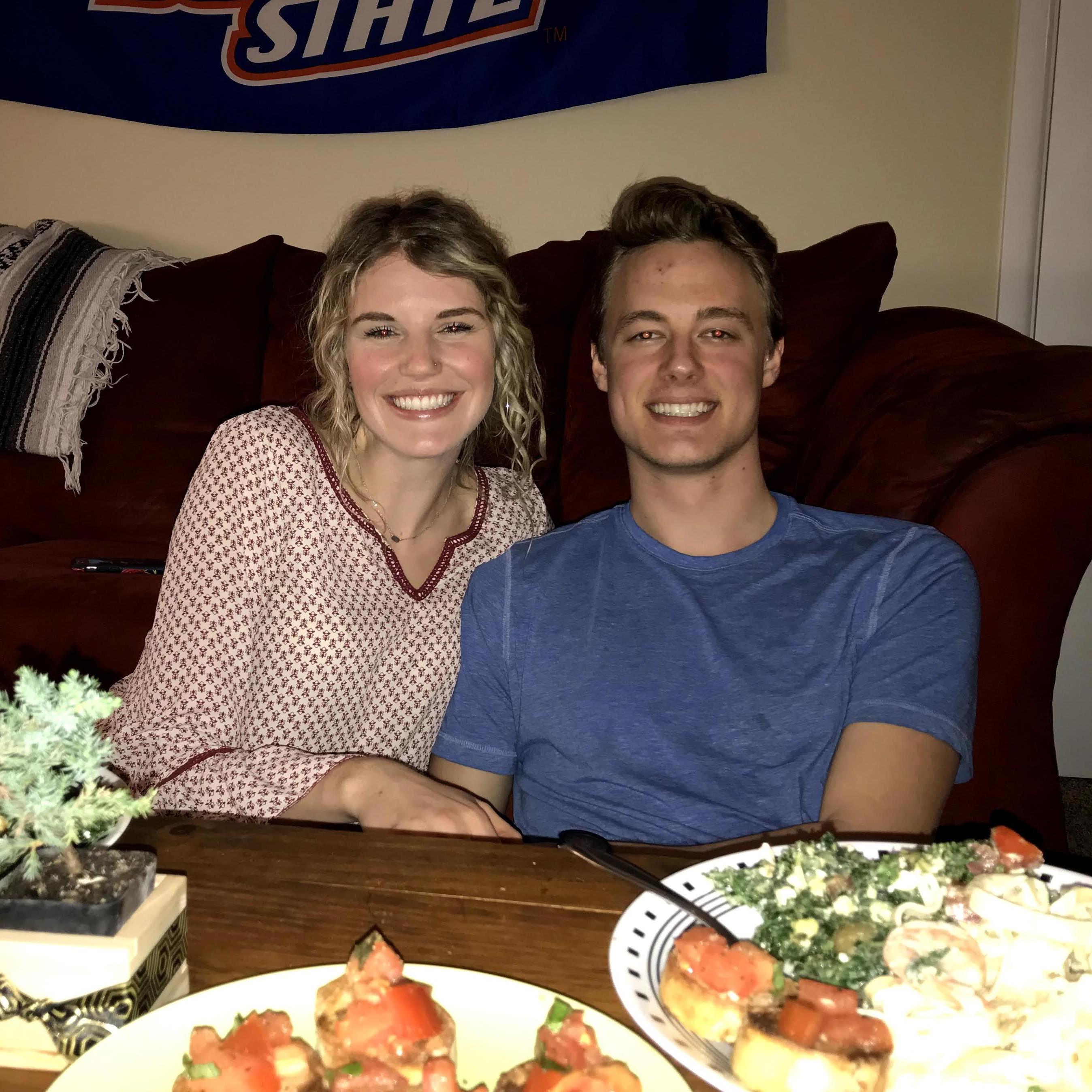 Our first Valentine's Day together!