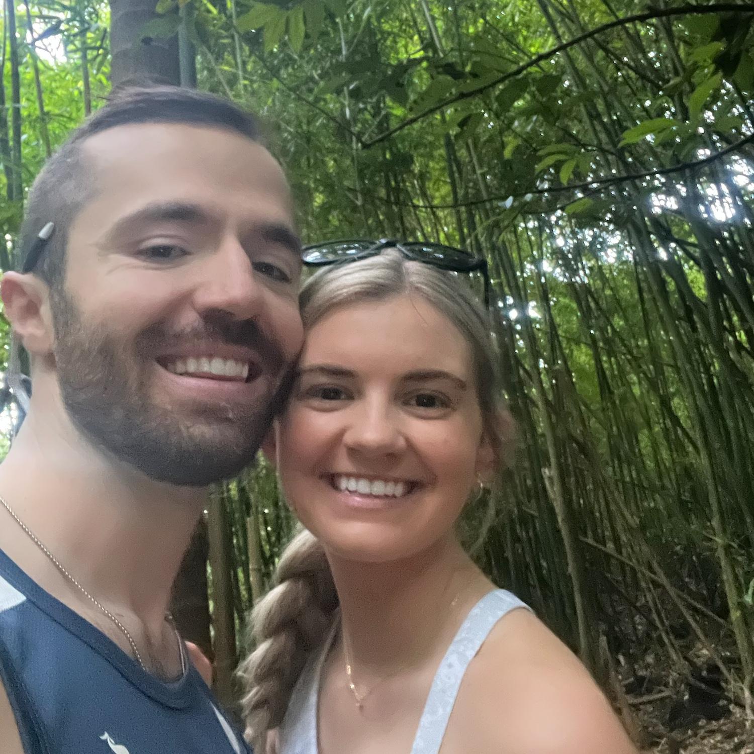 Hike in Hawaii! We saw a waterfall and it was beautiful