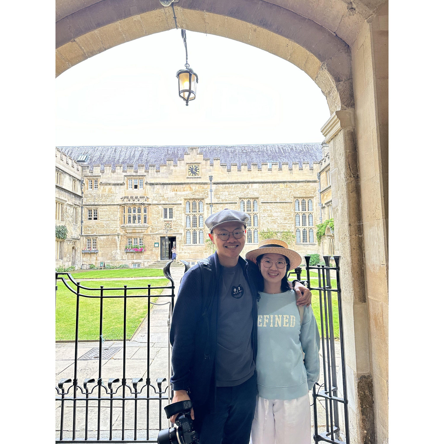 Singing in the rain ... at Jesus College, Oxford.