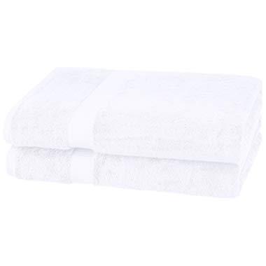 Pinzon Organic Cotton Bath Sheet Towel, Set of 2, White