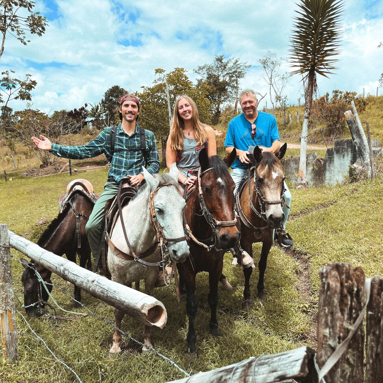Horseback riding near San Augustin, Colombia