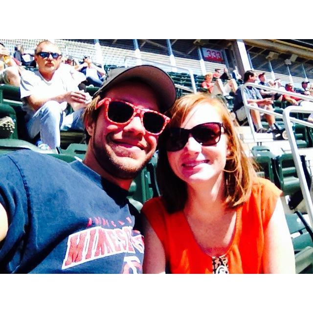 Weeks after meeting, enjoying a Twins game.
Minneapolis, August 2014