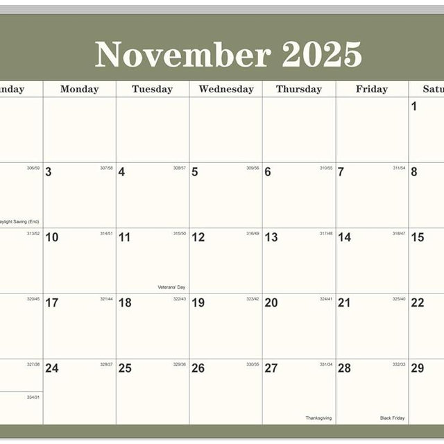 Magnetic Fridge Calendar 2025-2026 - Calendar 2026 from November 2025 Until June 2027, 20 Monthly Refrigerator Calendars With Minimal Designs for Organizing, 8.5" x 11", Green