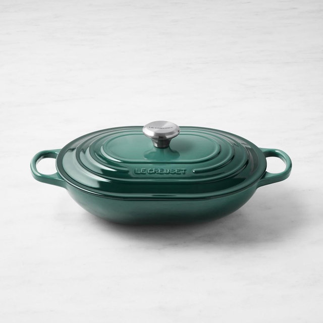 Le Creuset Signature Enameled Cast Iron Covered Oval Casserole, 3 3/4-Qt., Artichaut