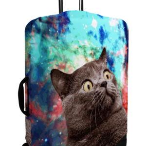 Custom Suitcase Cover - Space Cat Design