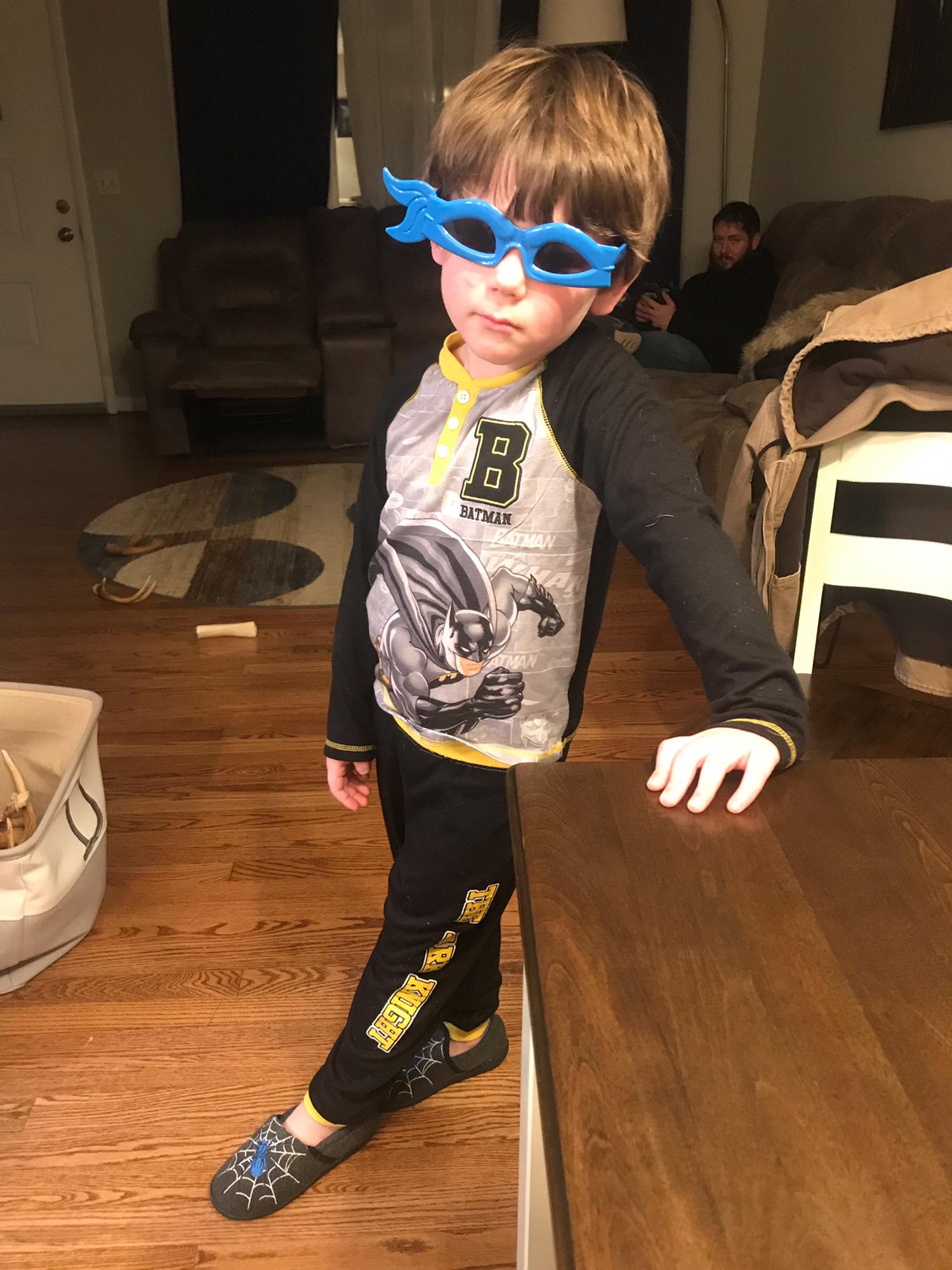 When Batman meets ninja turtles ❤️ 2019 Clay is 5 going on 30.