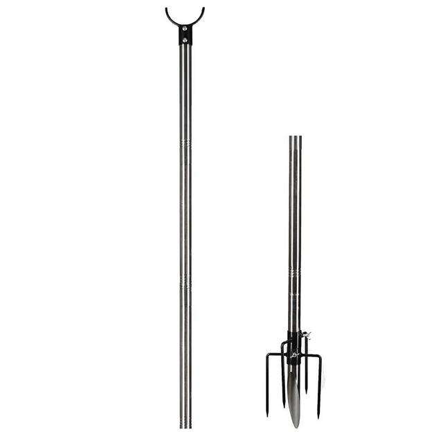 MIYA Light Pole - Outdoor 9FT Light Pole for String Lights - Outside Stainless Steel String Lights Pole for Yard Garden - String Lights Pole Stand for Night Wedding and Party