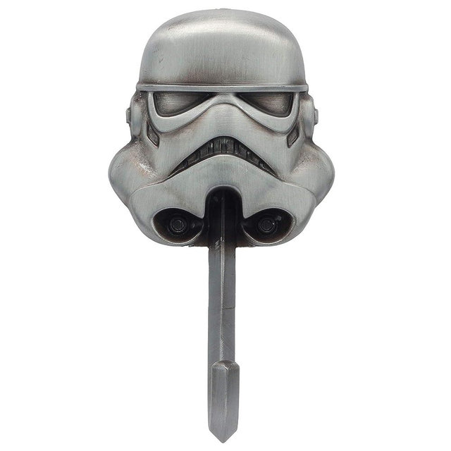Open Road Brands Disney Star Wars Stormtrooper Cast Iron Wall Hook - Star Wars Wall Hook for Coats, Jackets, Keys and More