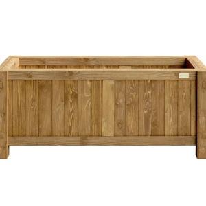 NatraHedge 15" x 44" x 15" Hampton Classic Cedar Finish Wooden Planter